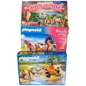 Playmobil Lot Princess Advent Calendar Royal‎ Carriage City Life Zoo Figures